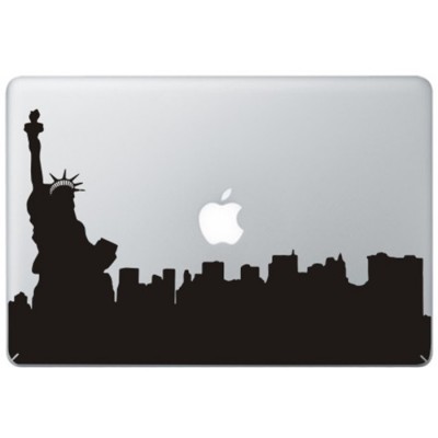 New York Statue of Liberty MacBook Sticker Zwarte Stickers